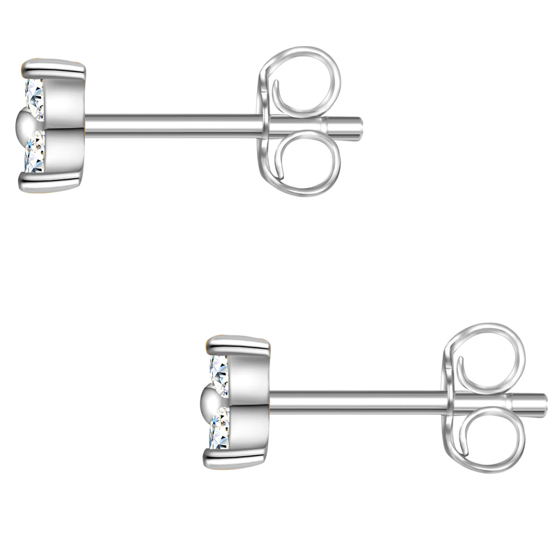 Ohrstecker Sterling Silber Zirkonia weiß