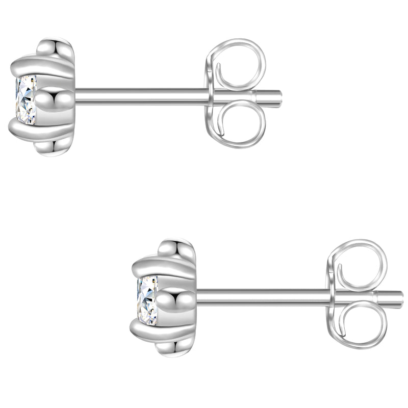 Ohrstecker Sterling Silber Zirkonia weiß