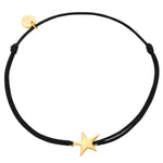 Armband Sterling Silber gelbgold Textil (schwarz)