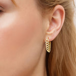 Ohrhänger Sterling Silber gelbgold Zirkonia weiß