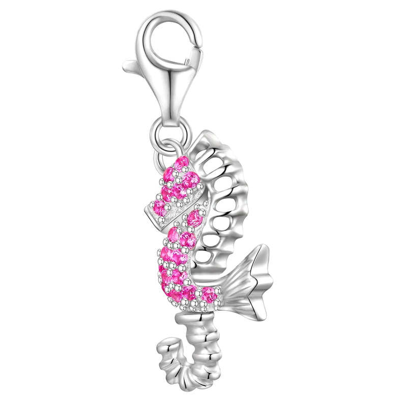 Charm Sterling Silber Zirkonia pink