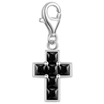 Charm Sterling Silber Zirkonia schwarz