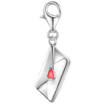 Charm Sterling Silber Emaille rot