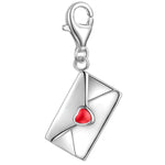 Charm Sterling Silber Emaille rot