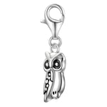 Charm Sterling Silber Zirkonia weiß Emaille schwarz