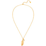 Kette mit Anhänger Sterling Silber gelbgold Mondstein (synth.)