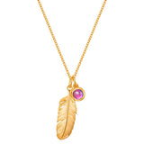 Kette mit Anhänger Sterling Silber gelbgold Amethyst