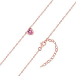 Kette mit Anhänger Sterling Silber roségold Zirkonia rosa