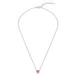 Kette mit Anhänger Sterling Silber Zirkonia rosa