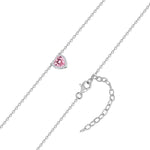 Kette mit Anhänger Sterling Silber Zirkonia rosa