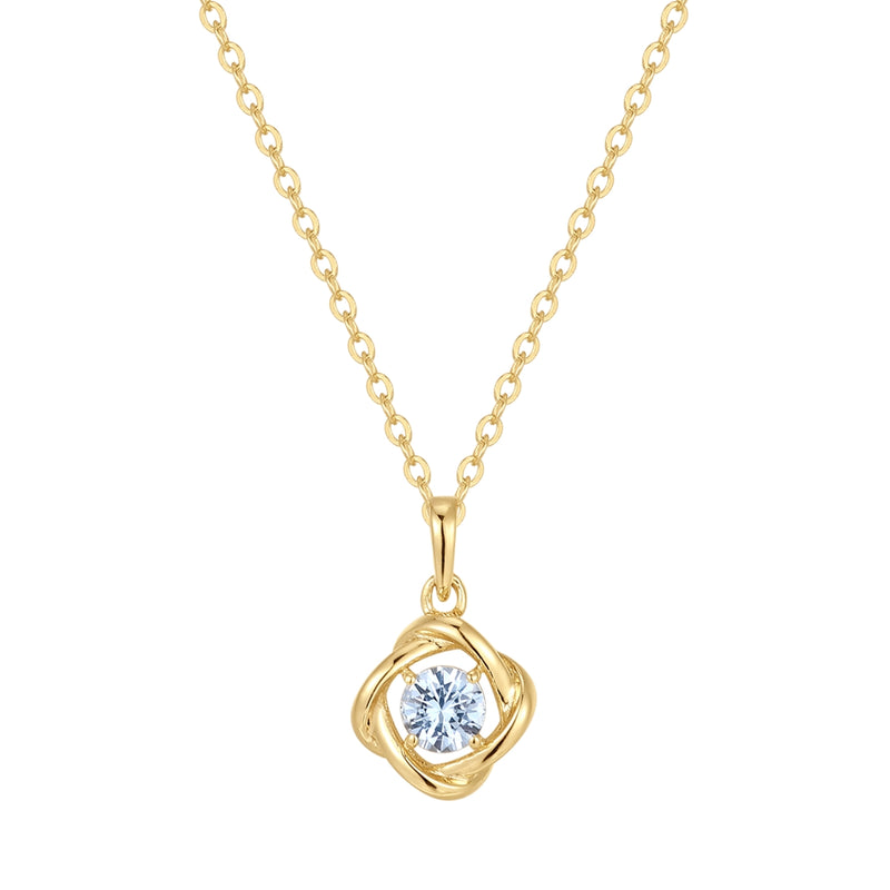 Kette mit Anhänger Sterling Silber gelbgold Spinell (synth.) blau