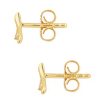 Ohrstecker Sterling Silber gelbgold Zirkonia weiß