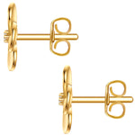 Ohrstecker Sterling Silber gelbgold Zirkonia weiß