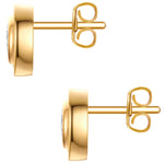 Ohrstecker Sterling Silber gelbgold Zirkonia weiß