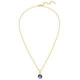 Kette mit Anhänger Sterling Silber gelbgold Zirkonia blau