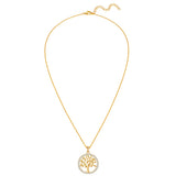 Kette mit Anhänger Sterling Silber gelbgold Zirkonia weiß