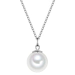 Kette mit Anhänger Sterling Silber Muschelkernperle weiß