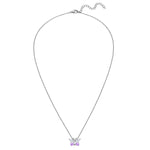 Kette mit Anhänger Sterling Silber Zirkonia weiß violett