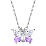 Kette mit Anhänger Sterling Silber Zirkonia weiß violett