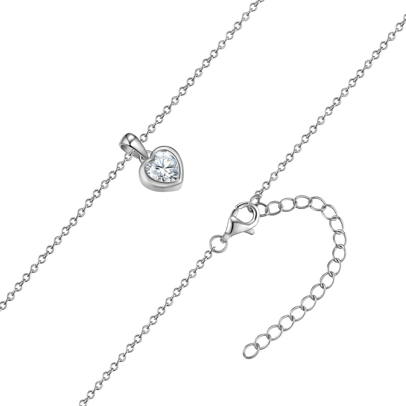 Kette mit Anhänger Sterling Silber Zirkonia weiß