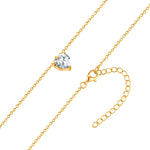 Kette mit Anhänger Sterling Silber gelbgold Zirkonia weiß