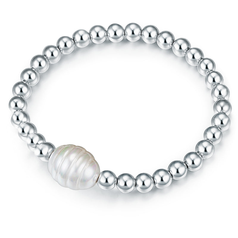 Armband Muschelkernperle weiß