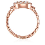 Ring roségold verziert mit Kristallen von Swarovski® weiß