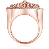 Ring roségold verziert mit Kristallen von Swarovski® weiß