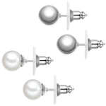 2er Set Ohrstecker Muschelkernperle weiß