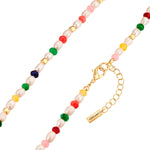 Kette gelbgold Süßwasser-Zuchtperle weiß Marmor multicolor