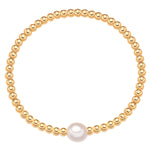 Armband gelbgold Süßwasser-Zuchtperle weiß