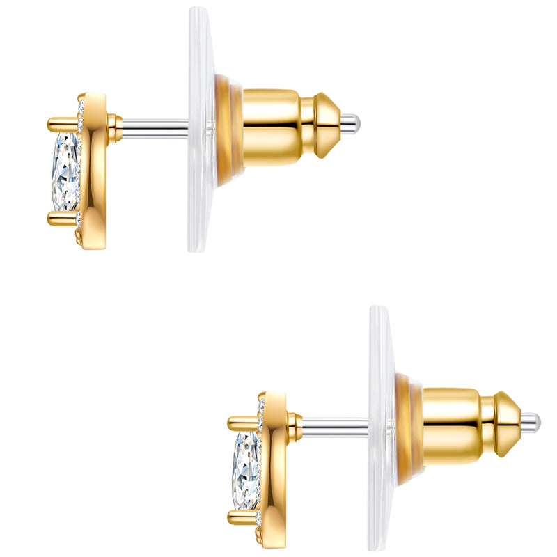 Ohrstecker gelbgold Zirkonia weiß