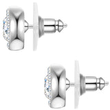 Ohrstecker Glaskristall weiß