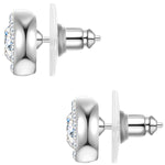 Ohrstecker Glaskristall weiß