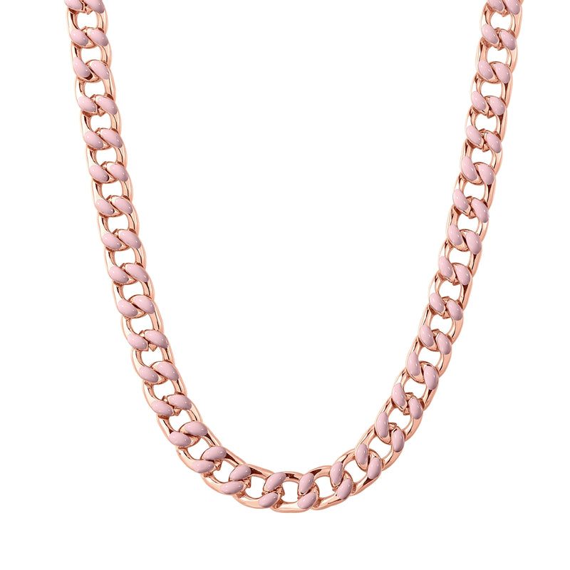 Kette roségold Emaille rosa