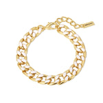 Armband gelbgold Emaille weiß
