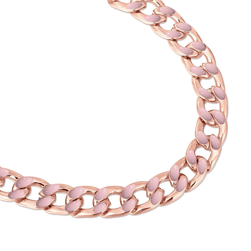 Armband roségold Emaille rosa