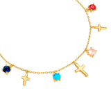Armband gelbgold Zirkonia multicolor