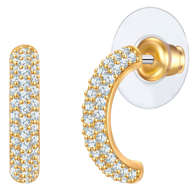 Creolen gelbgold Zirkonia weiß