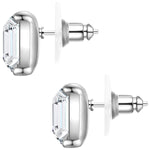 Ohrstecker Glas weiß