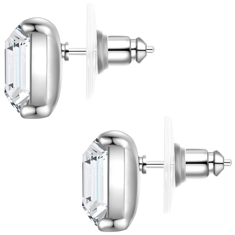 Ohrstecker Glas weiß
