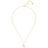 Kette mit Anhänger Sterling Silber gelbgold Emaille rosa