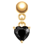Charm Sterling Silber gelbgold Zirkonia schwarz