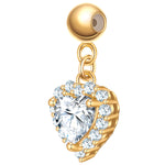 Charm Sterling Silber gelbgold Zirkonia weiß