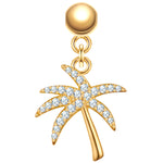 Charm Sterling Silber gelbgold Zirkonia weiß