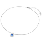 Kette mit Anhänger Zirkonia weiß Preciosa blau
