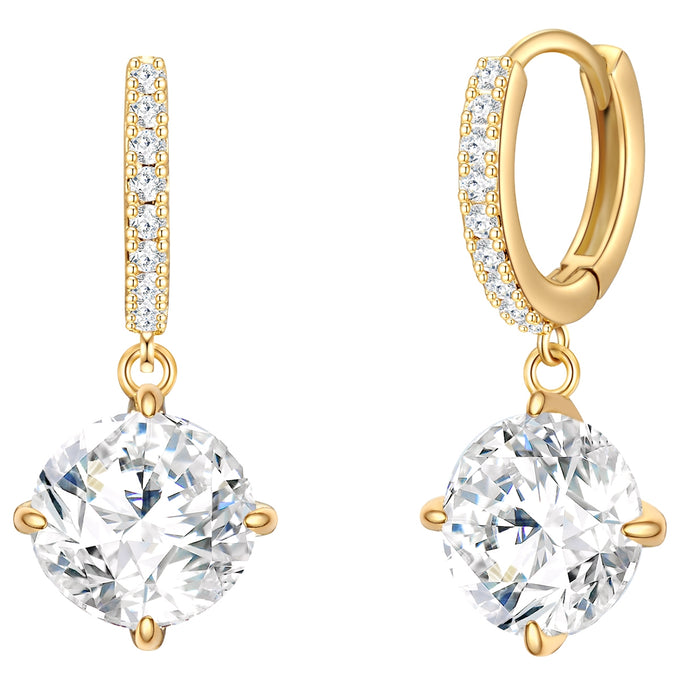 Creolen gelbgold Zirkonia weiß