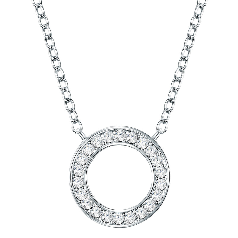 Kette mit Anhänger verziert mit Kristallen von Swarovski® weiß