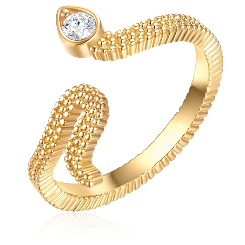 Ring gelbgold verziert mit Kristallen von Swarovski®