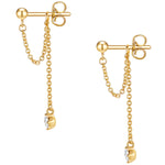Ohrhänger gelbgold verziert mit Kristallen von Swarovski®
